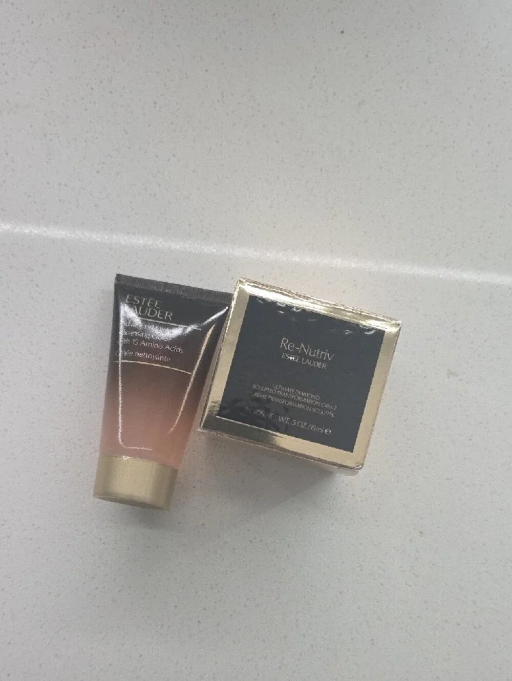 Estee Lauder Re-Nutriv Cream Jar - Gold & Clear